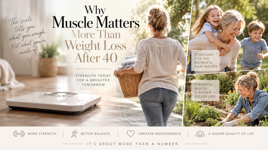 Woman over 40 building strength for better balance, independence and quality of life